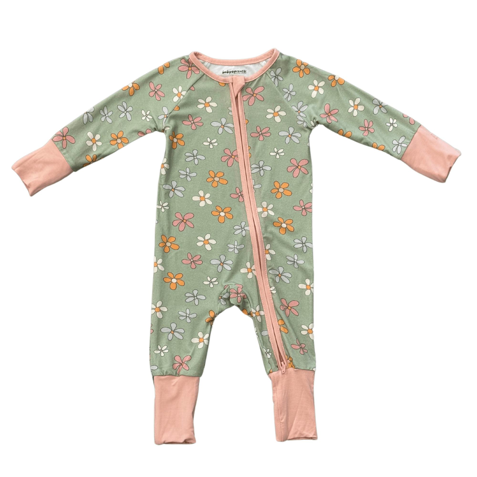Baby Boy Long Sleeve Zip Romper in Construction