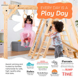 Chestnut | Foldable Indoor Jungle Gym for Kids, 8-in-1