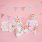 Bouquet Bow Short Sleeve Romper - Ballet