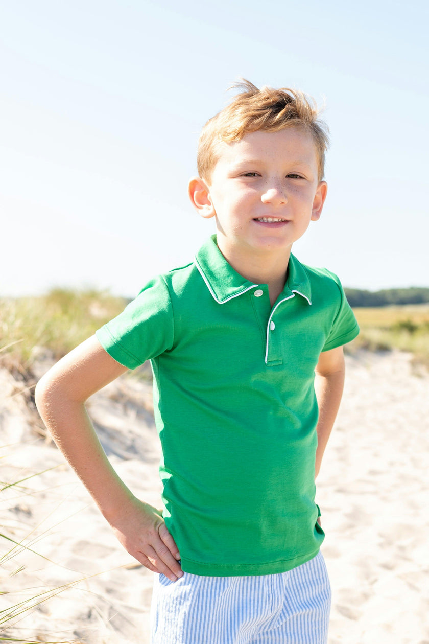 Boys green polo