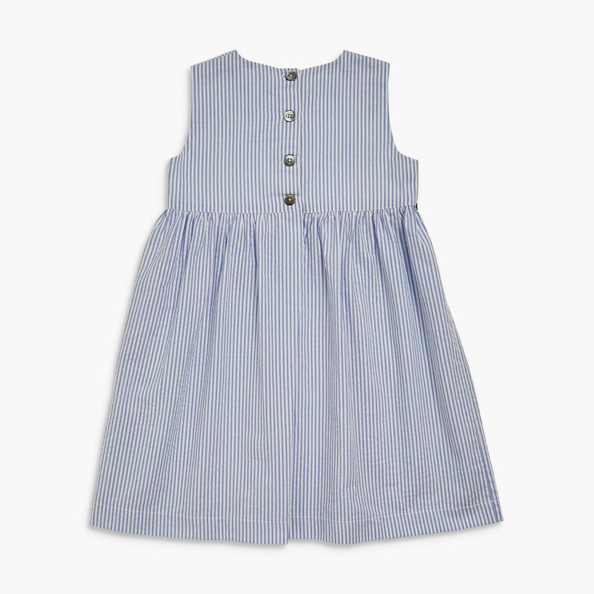 Miel Dress Blue Stripe Seersucker