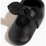 Platinum Knotted Bow Baby Shoe