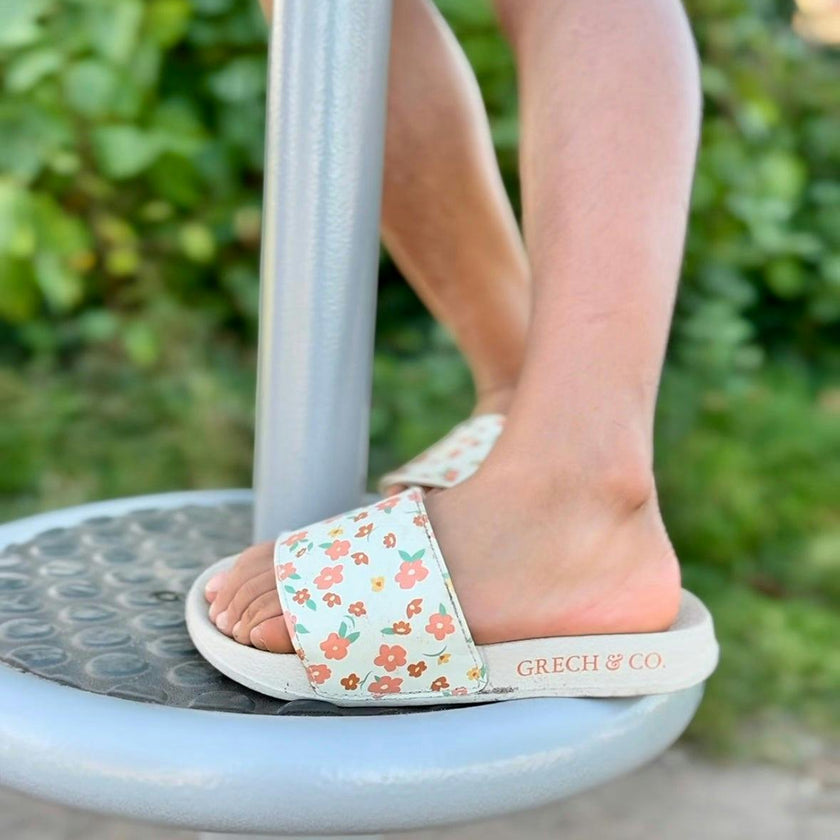 Slide Sandal | Patterns - Sunset Meadow
