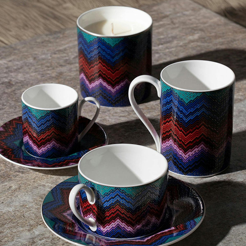 Tea Cup & Saucer STARLIGHT Set of 2 in Luxury Box - Ø 8,5 X H 6 Cm Cap. 22 Cl. - S.15,5 Cm