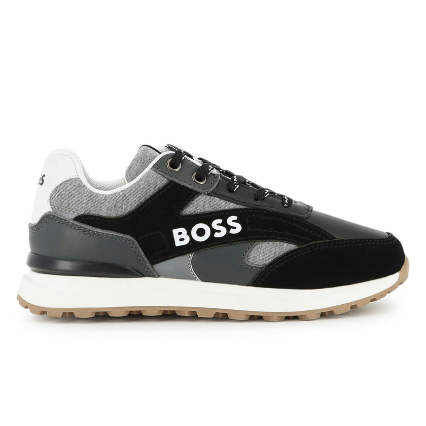 Black Branded Athletic Sneakers