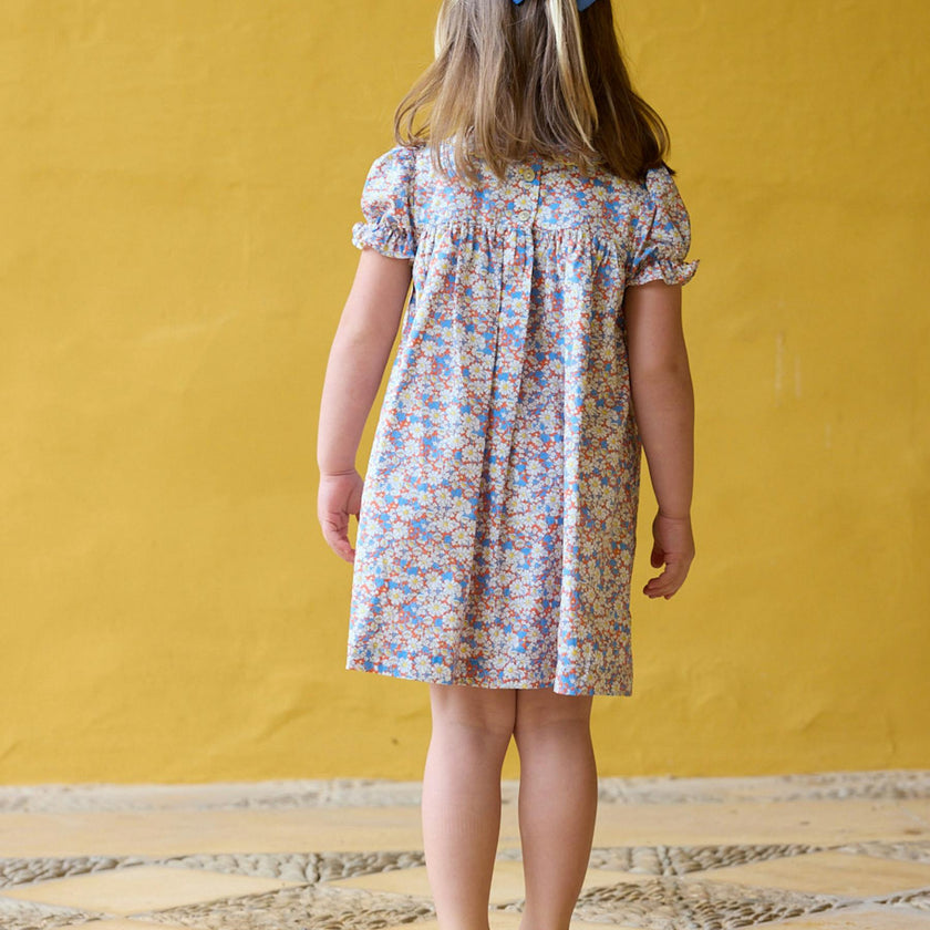 Pepa Dress Orange Blue Liberty