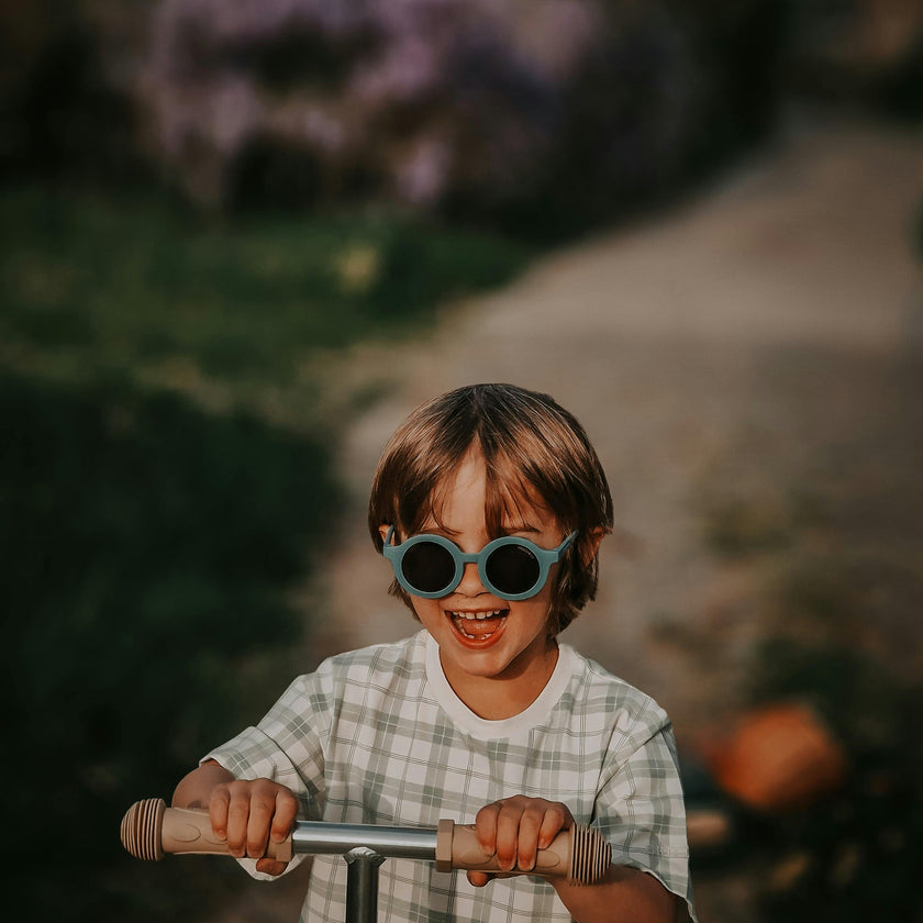 Original Round Sustainable Sunglasses | Bio-Based  Bendable Polarized | Fern