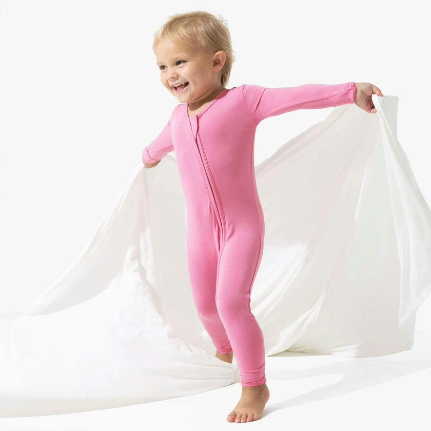 Bubblegum Pink Bamboo Convertible Footie