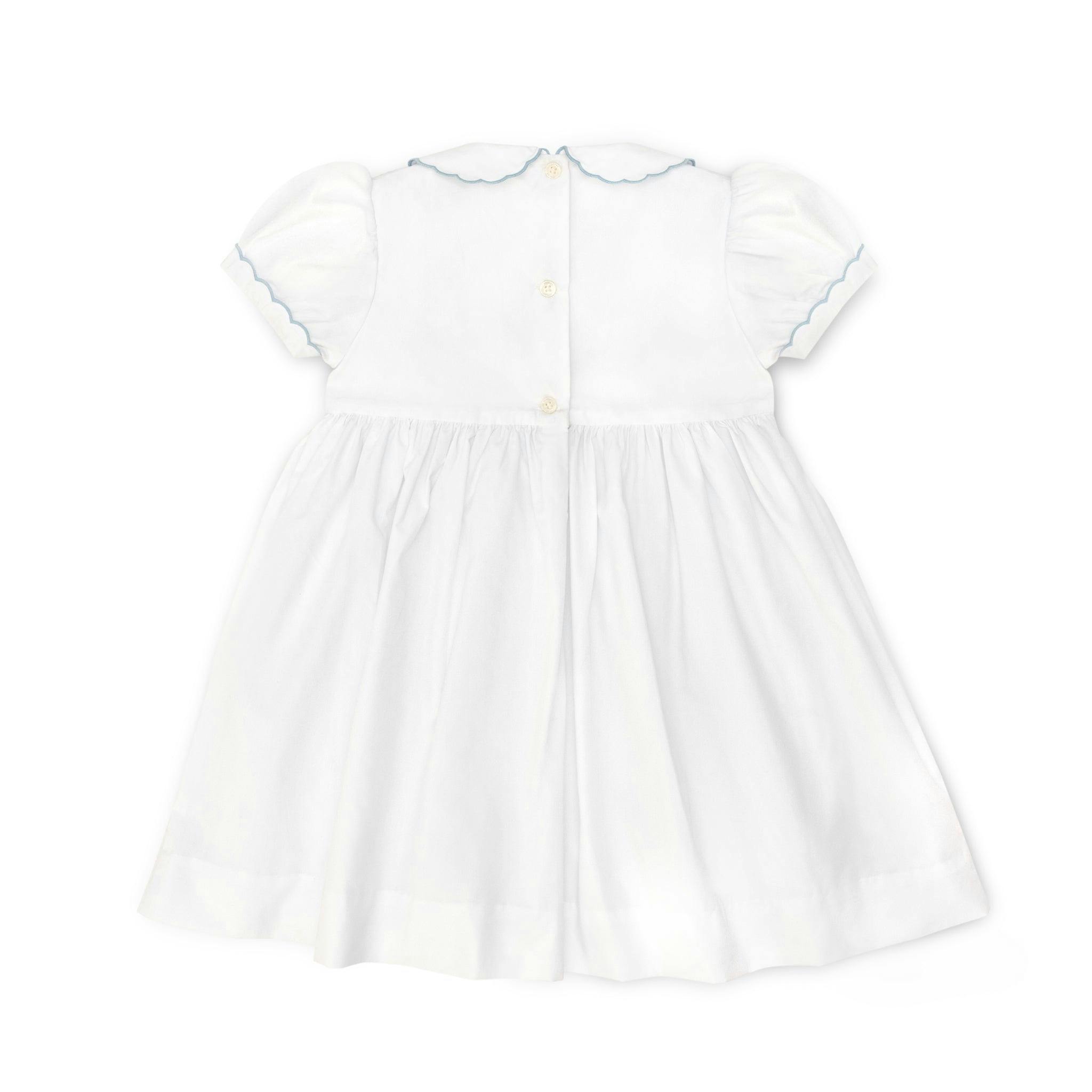 Eloise Dress in Smocked Sailboats