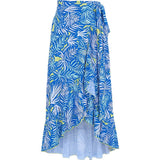 Women's Wrap Skirt - Palm Neon Print