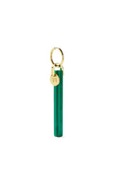Bar Keychain in Malachite - Gold