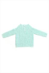 Cashmere Yoke Pullover Sweater Robins Egg Melange