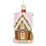 Kurt Adler Bellissimo Glass Gingerbread House Ornament