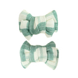 Pigtail Bow Hair Clips Set of 2 | Organic | Lille Cottage Club