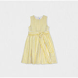 Etoile Girl Dress Sleeveless, Yellow Check