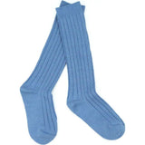 Ribbed Knee High Socks (French Blue)
