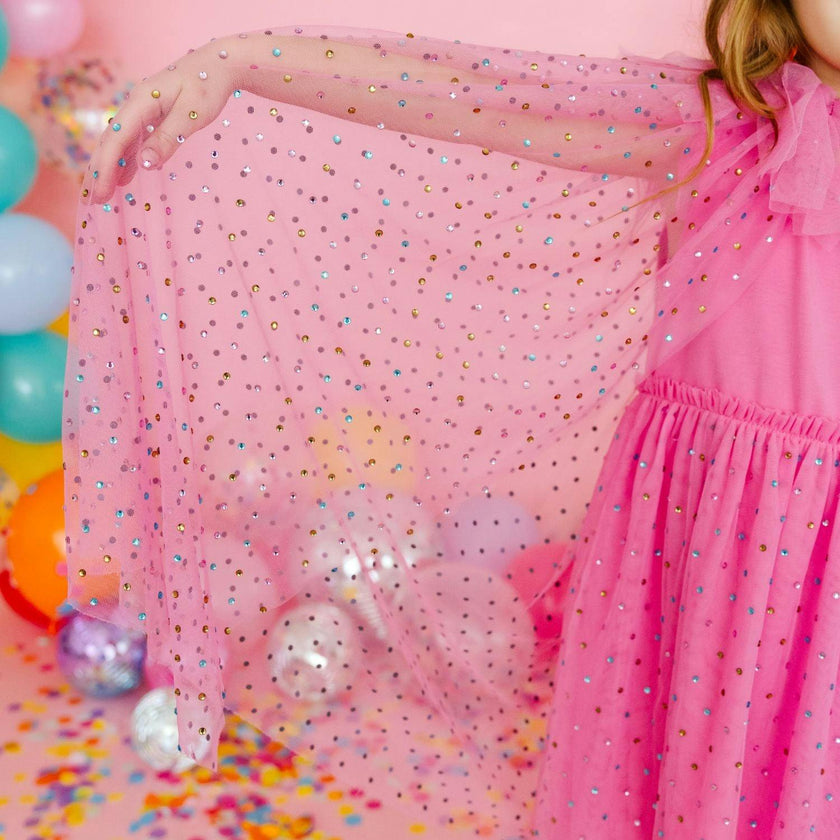 Raspberry Rhinestone Cape