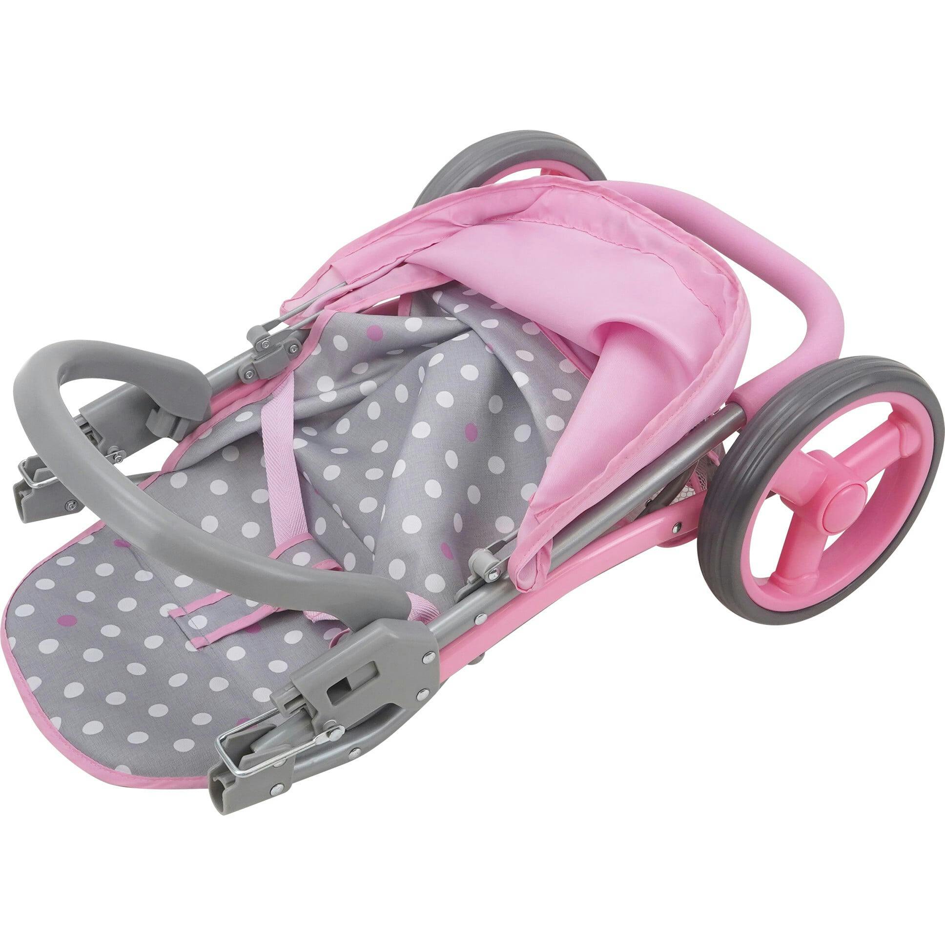 Cotton Candy Pink Doll Jogger Stroller - Fits Dolls Up to 24