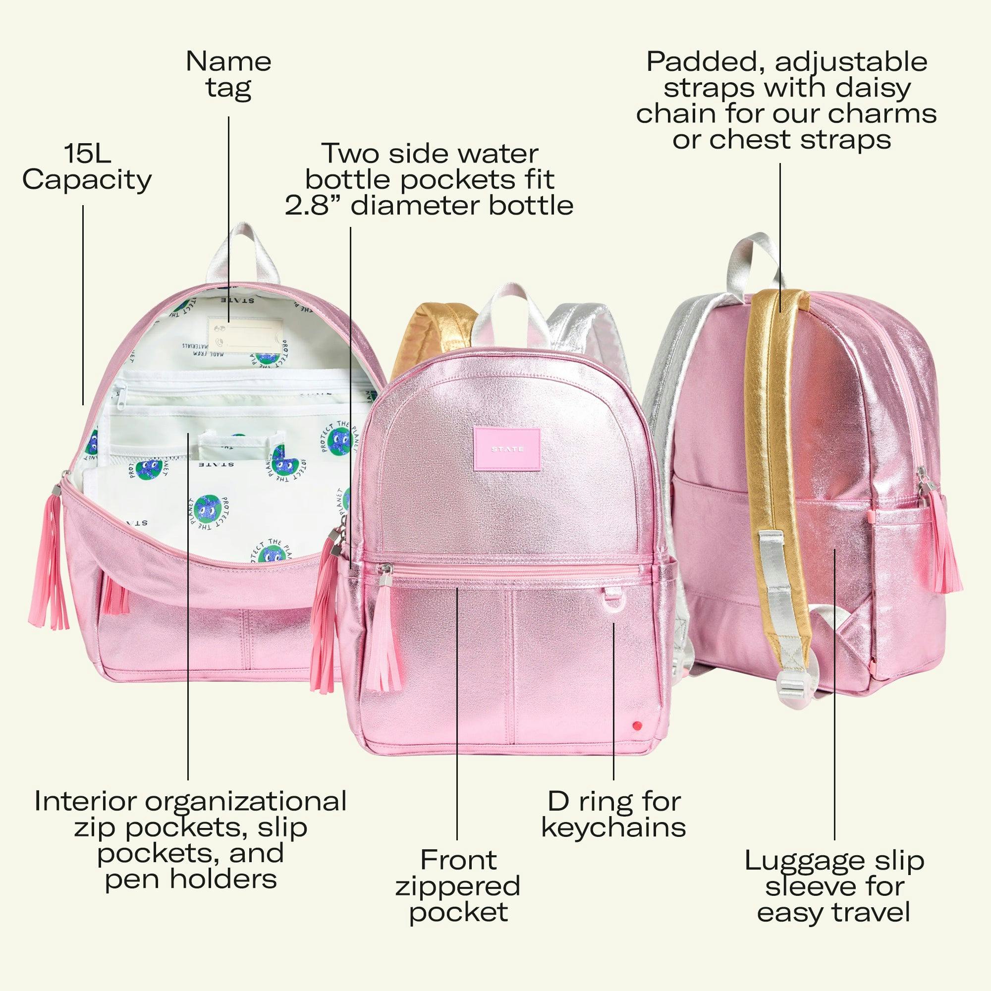 Kane Backpack, Charms Blue Checkerboard