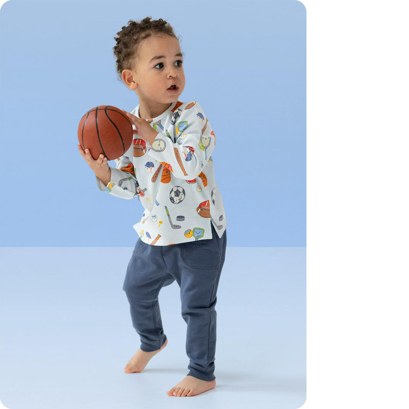 Sports Ball Friends - Long Sleeve Henley
