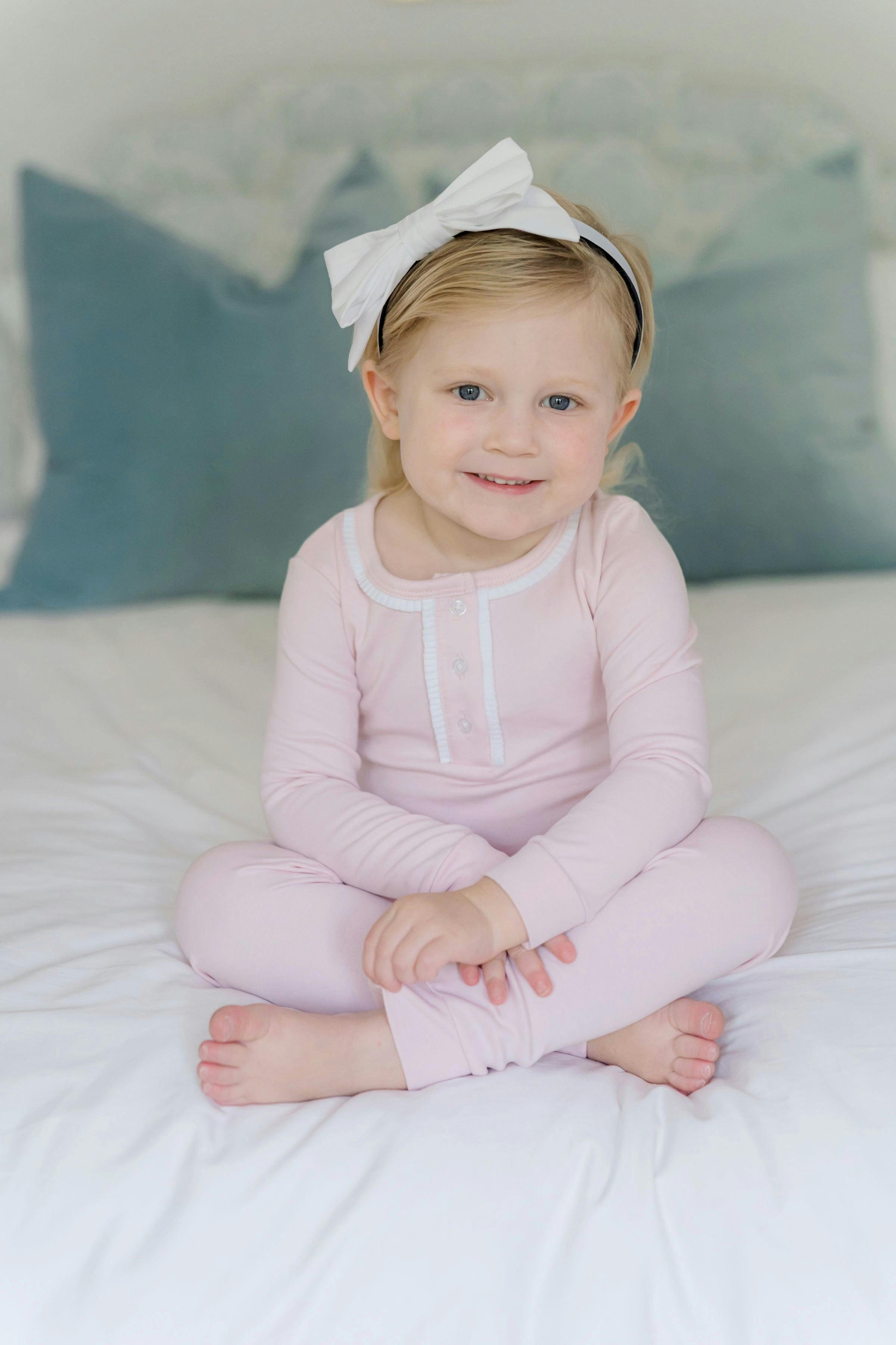 Alden Girls' Pajama Pant Set - Light Pink