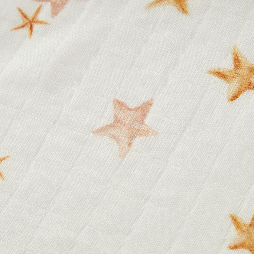 Starfish Dreams Bamboo Two-Piece Burp Cloth Set