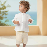 Dilan Baby Boy Shirt LS Cotton, White