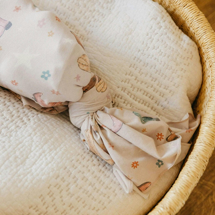 Knit Swaddle Blanket - Cheyenne