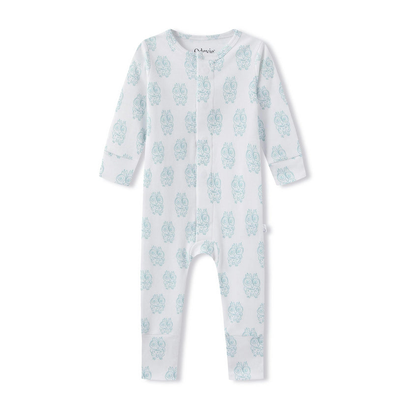 Footie Pajama Sleepsuit - Petite Chouette Green