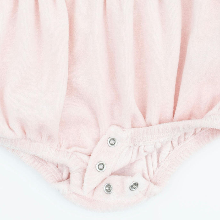 Soft Pink - Velour - Bubble with Peter Pan Collar