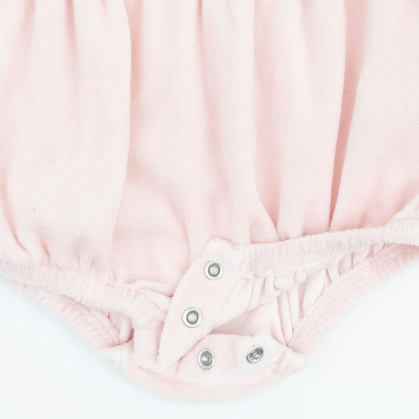Soft Pink - Velour - Bubble with Peter Pan Collar