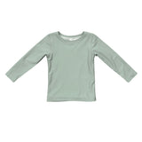 Boys Long Sleeve Rash Guard Swim Shirt in Aqua Grey