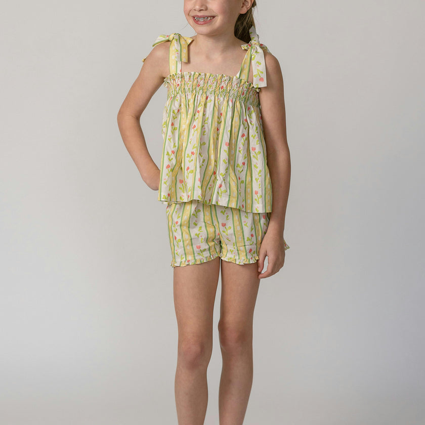 Teatime Set in Vivian Stripe in Daffodil