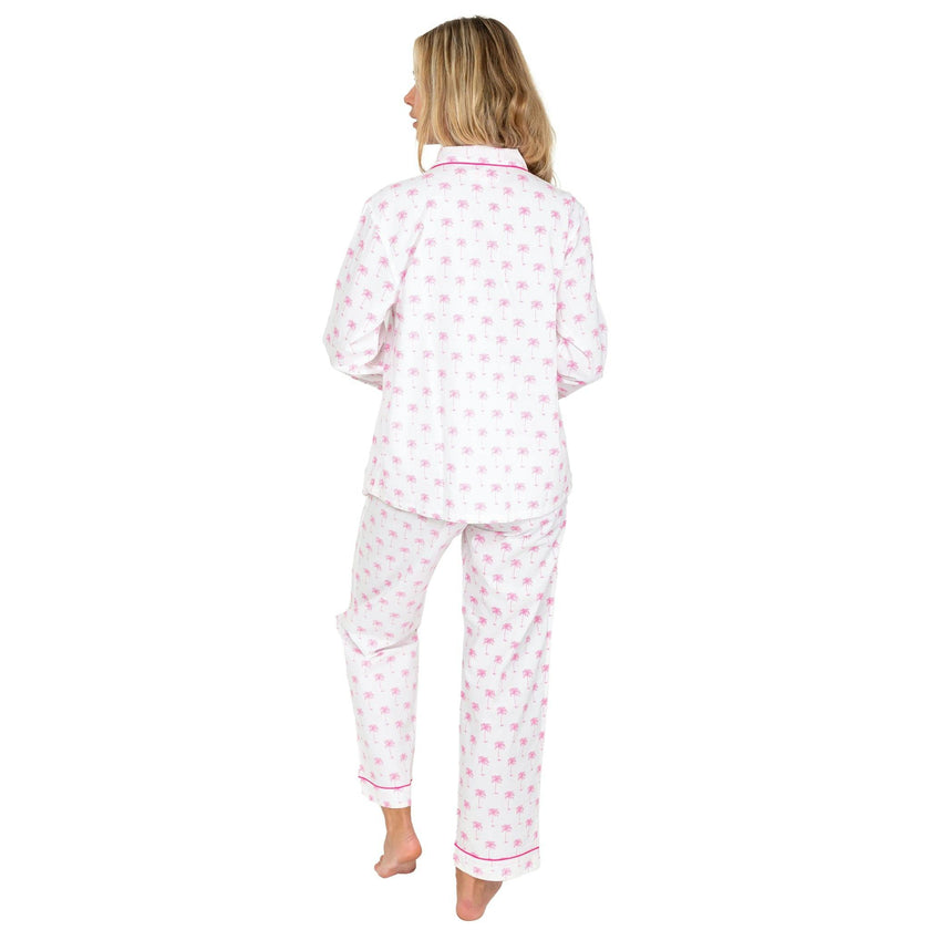 Women's Palm Tree Shirt & PJ Pant Set