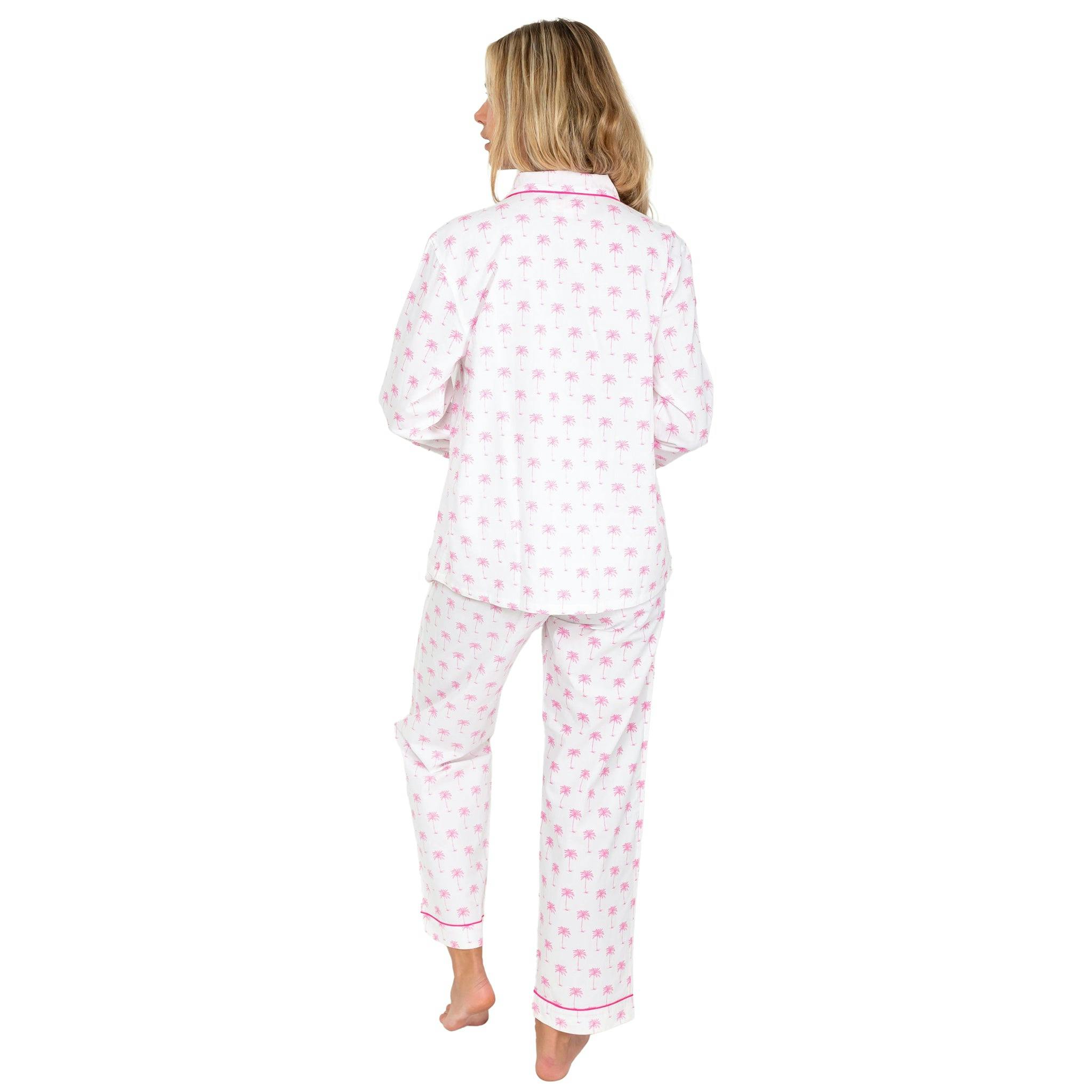 Women's Palm Tree Shirt & PJ Pant Set