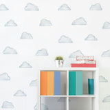 Watercolor Clouds Stylized • Mini • Peel-and-Stick Wall Decals