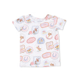 Rodeo Patches Pink - Short Sleeve Loungewear Set