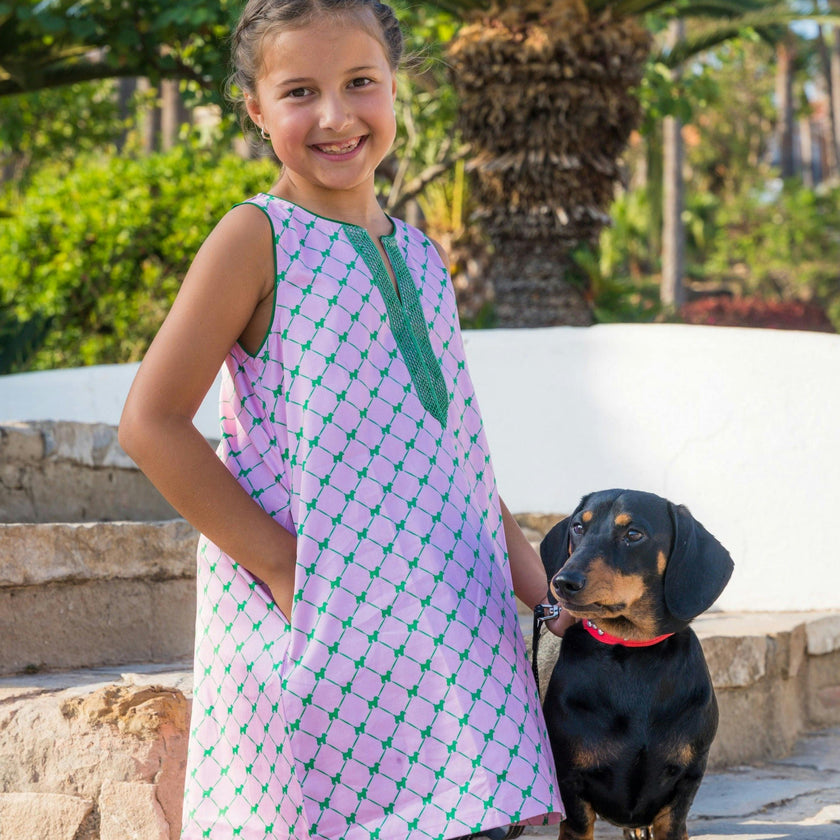 Puppies Pink Shift Dress
