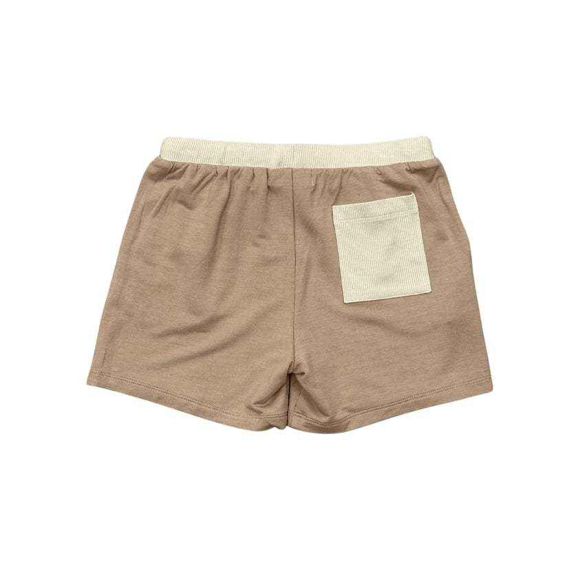 Boys Terry Sweatshorts in Taupe