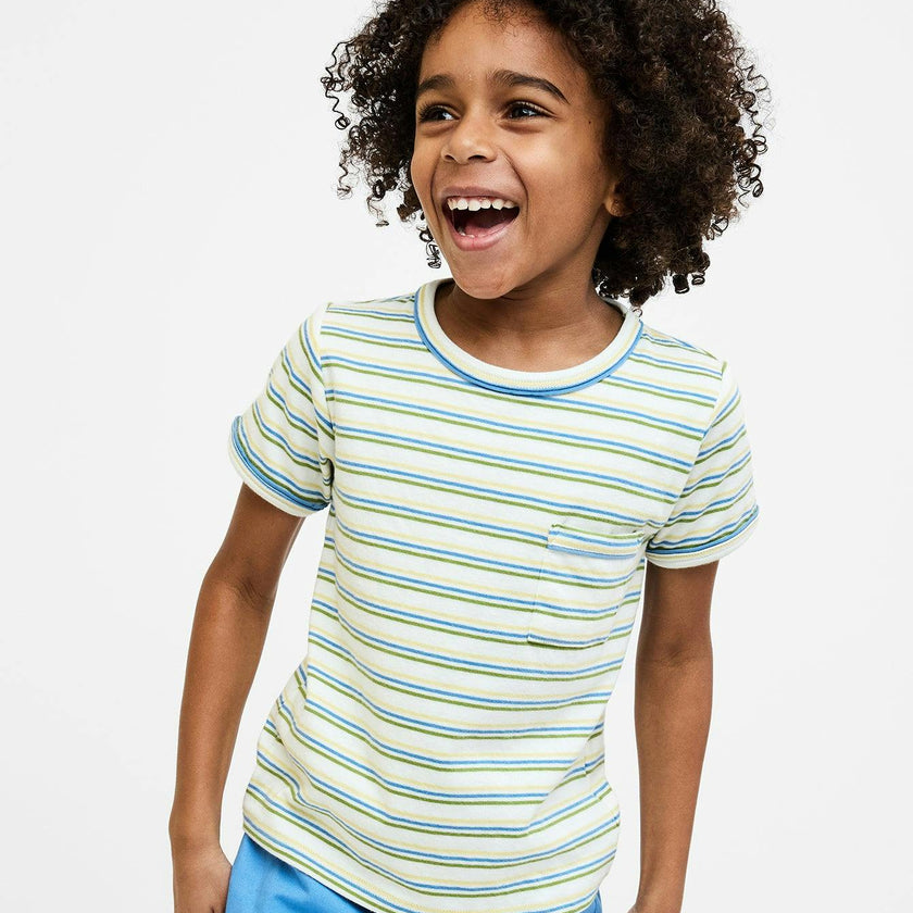 Willie T-Shirt, Butter Triple Stripe