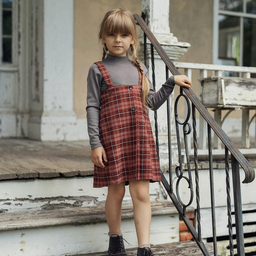 Plaid Skirt Burgundy
