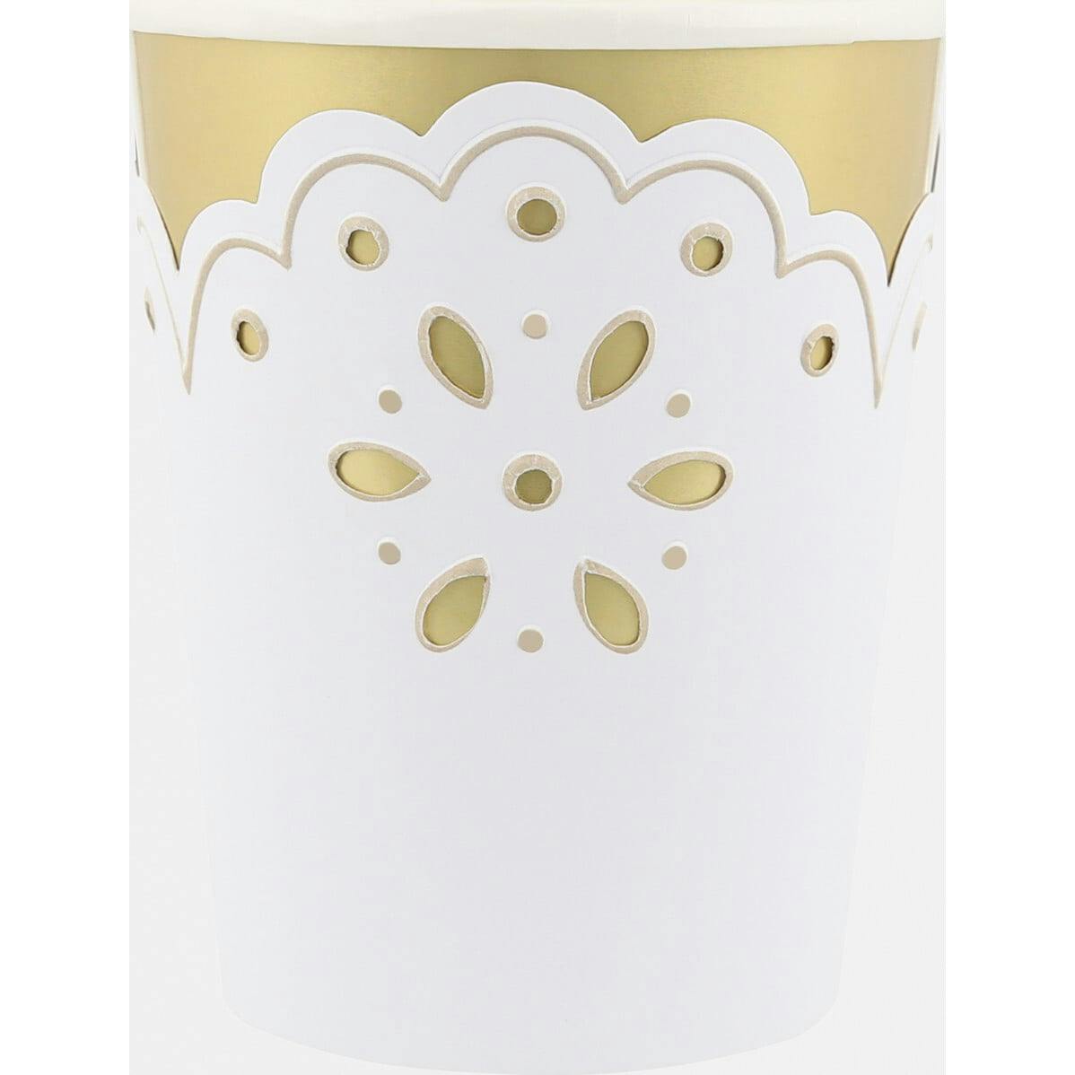 Broderie Anglaise Lace White Cups