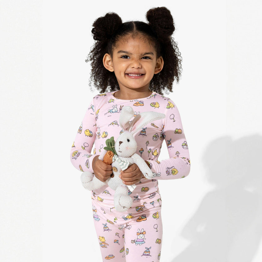 Easter Pink Bamboo Kids Pajamas