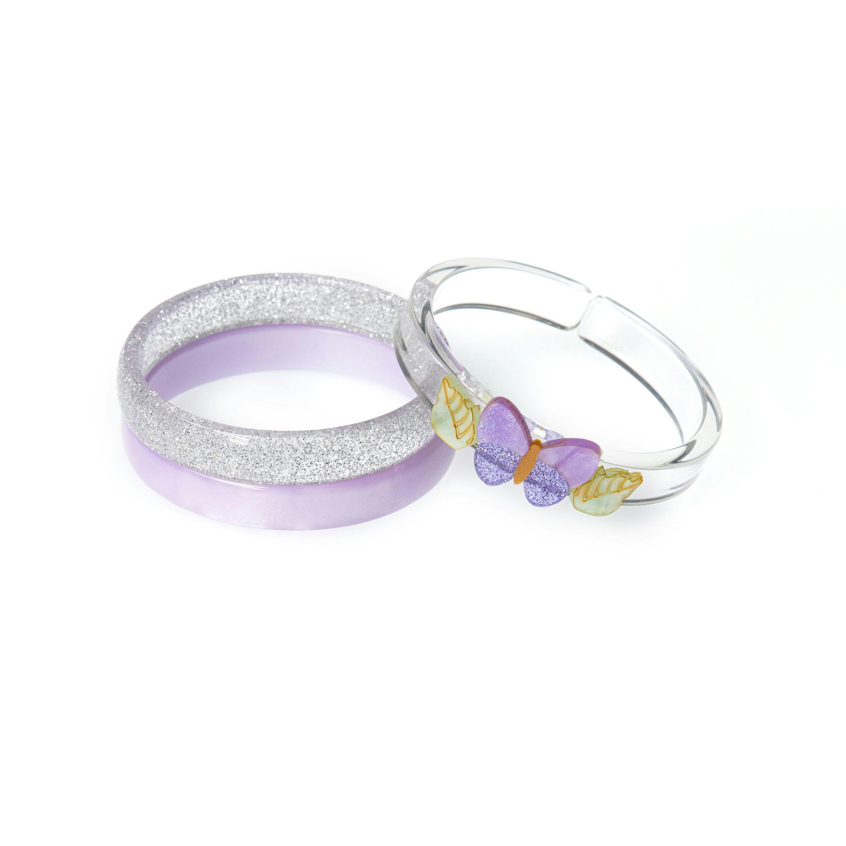 Butterflies Shimmer Lilac Bangles