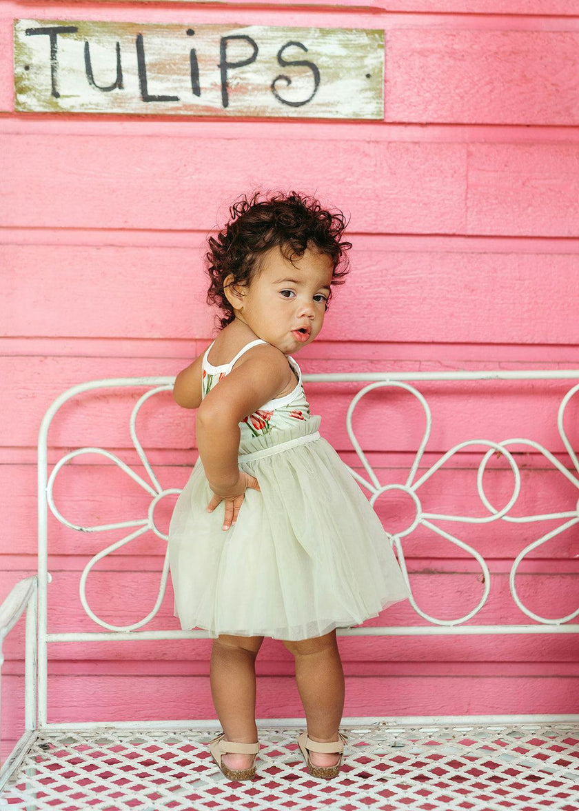 Island Leaf Cotton Stretch Ballet Dress