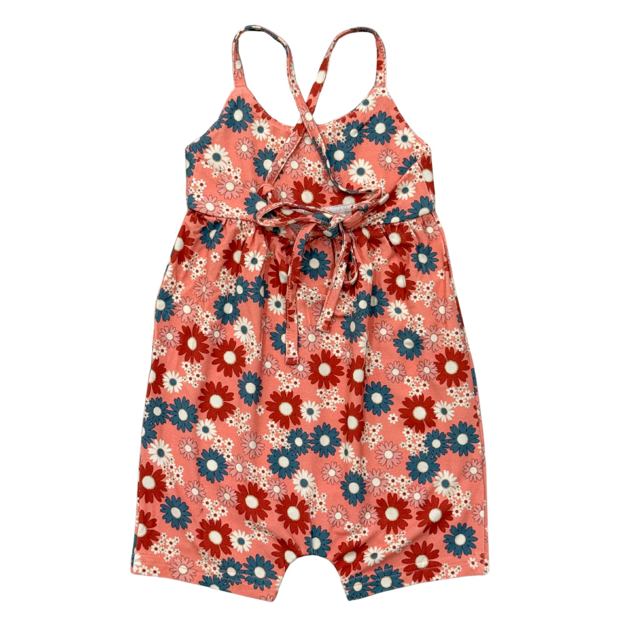 Girls Tie-Back Romper in Maya Floral