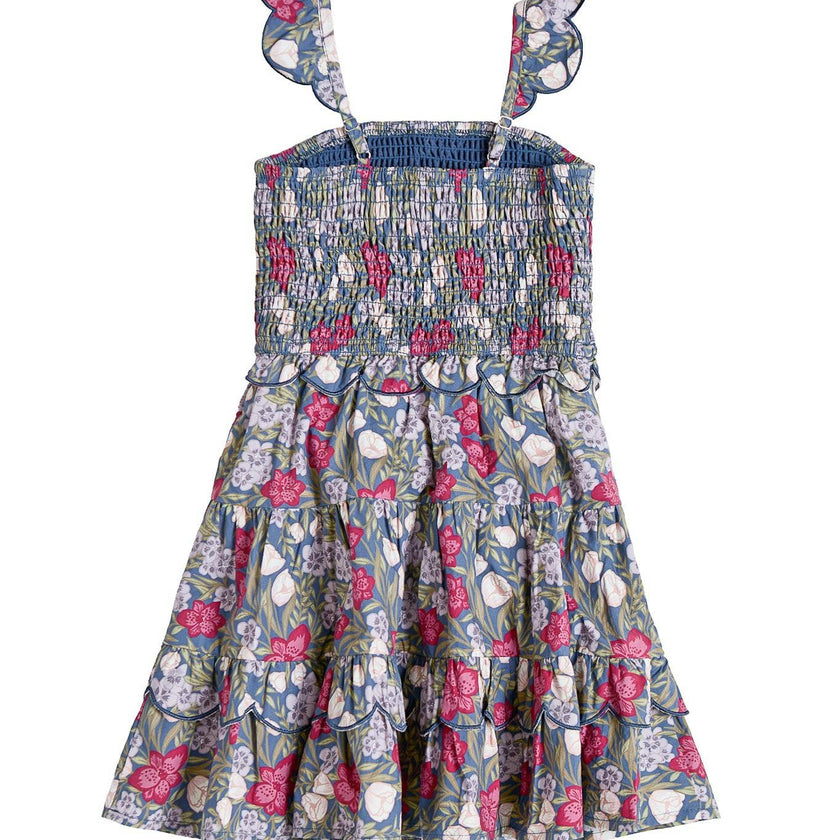 Mini Blossom Dress in Navy Meadow