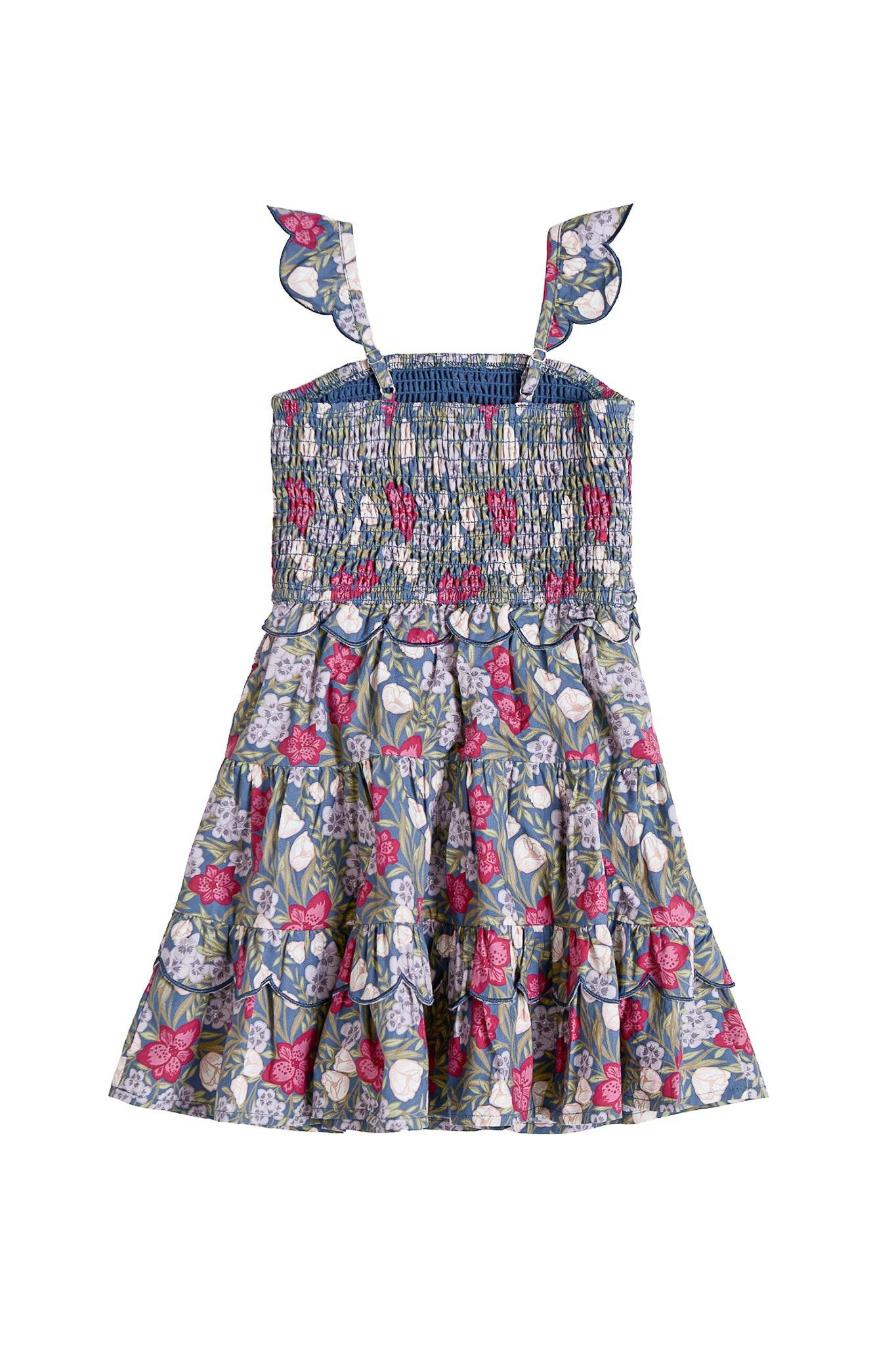 Mini Blossom Dress in Navy Meadow