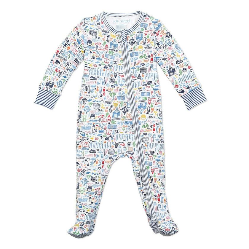 Nantucket Zip Baby Onesie
