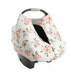 Cotton Muslin Car Seat Canopy - Watercolor Roses